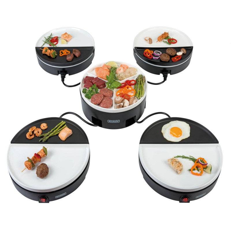 BOURGINI Bourgini Chef's Dinnerparty - Gourmet-Set - Grillplatte - 4 bis 5 Personen Tischgrill