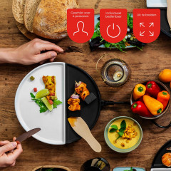 BOURGINI Bourgini Chef's Dinnerparty - Gourmet-Set - Grillplatte - 4 bis 5 Personen Tischgrill