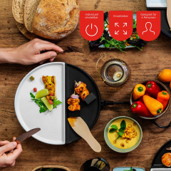 BOURGINI Bourgini Chef's Dinnerparty - Gourmet-Set - Grillplatte - 4 bis 5 Personen Tischgrill