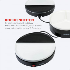 BOURGINI Bourgini Chef's Dinnerparty - Gourmet-Set - Grillplatte - 4 bis 5 Personen Tischgrill
