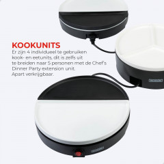 BOURGINI Bourgini Chef's Dinnerparty - Gourmet-Set - Grillplatte - 4 bis 5 Personen Tischgrill