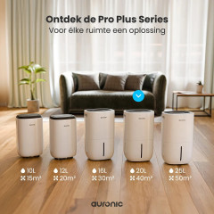 AURONIC AU3165 - Pro Plus Series Luftentfeuchter Weiß (355 Watt, Raumgröße: 40 m²)