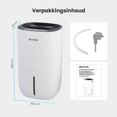 AURONIC AU3165 - Pro Plus Series Luftentfeuchter Weiß (355 Watt, Raumgröße: 40 m²)