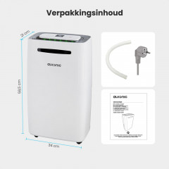 AURONIC AU3229 - Compact Plus Series Luftentfeuchter Weiß (420 Watt, Raumgröße: 40 m²)