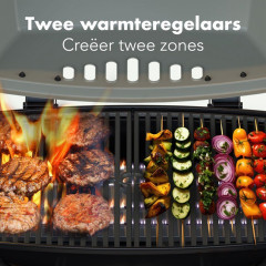 KITCHENBROTHERS KB4016 Gasgrill, Schwarz/Grau