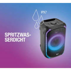 FRESH ‘N REBEL Party Loud M, Partylautsprecher, 20h Spielzeit Party-Lautsprecher, Schwarz, Wasserfest