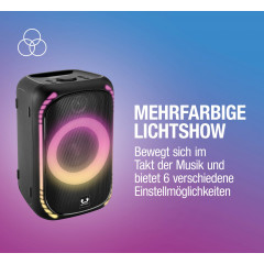 FRESH ‘N REBEL Party Loud M, Partylautsprecher, 20h Spielzeit Party-Lautsprecher, Schwarz, Wasserfest