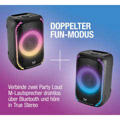 FRESH ‘N REBEL Party Loud M, Partylautsprecher, 20h Spielzeit Party-Lautsprecher, Schwarz, Wasserfest
