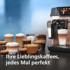 Philips Kaffeevollautomat »EP5443/70 5400 Series, 12 Kaffeespezialitäten« LatteGo Milchsystem und 4 Benutzerprofilen