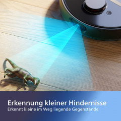 PHILIPS XU7000/01 HomeRun 7000 Series Aqua mit Wischfunktion und App, Hindernissenerkennung, Saugroboter