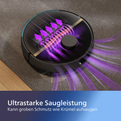 PHILIPS XU7000/01 HomeRun 7000 Series Aqua mit Wischfunktion und App, Hindernissenerkennung, Saugroboter