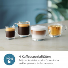 PHILIPS EP2331/10 Serie 2300 LatteGo 3 Kaffeespezialitäten Kaffeevollautomat Klavierlack-Schwarz
