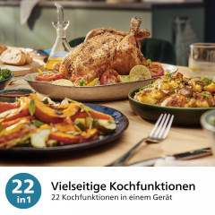 Philips Heißluftfritteuse »Airfryer XXL Kombi HD9876/90, mit 8,3 l, Rapid CombiAir Technologie« 2200 W Fassungsvermögen 8,3 l 22 Kochfunktionen, QuickClean und WiFi Konnektivität