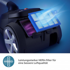 PHILIPS XD6142/12 6000 Series mit Beutel, Staubsauger, maximale Leistung: 900 Watt