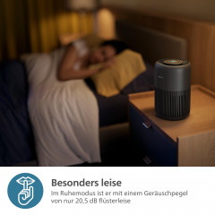 PHILIPS AC0951/13 PureProtect Mini 900 Series intelligenter Luftreiniger Dunkelgrau (23 Watt, Raumgröße: 65 m², HEPA-, Aktivkohle-, Vorfilter)