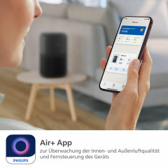 PHILIPS AC0951/13 PureProtect Mini 900 Series intelligenter Luftreiniger Dunkelgrau (23 Watt, Raumgröße: 65 m², HEPA-, Aktivkohle-, Vorfilter)