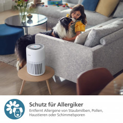 PHILIPS AC0920/10 PureProtect Mini 900 Series Luftreiniger Arktisweiß (21 Watt, Raumgröße: 65 m², HEPA-Filter, Vorfilter)