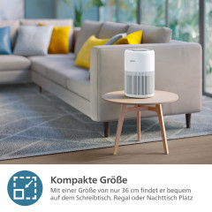 PHILIPS AC0920/10 PureProtect Mini 900 Series Luftreiniger Arktisweiß (21 Watt, Raumgröße: 65 m², HEPA-Filter, Vorfilter)
