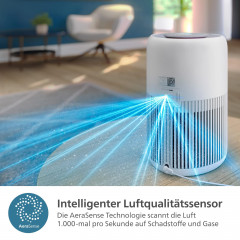 PHILIPS AC0920/10 PureProtect Mini 900 Series Luftreiniger Arktisweiß (21 Watt, Raumgröße: 65 m², HEPA-Filter, Vorfilter)