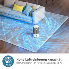 PHILIPS AC3420/10 PureProtect Water 2-in-1 3400 Series Luftreiniger Arktisweiß (43 Watt, Raumgröße: 78 m², HEPA-, Aktivkohle-, Vorfilter)