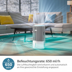 PHILIPS AC3420/10 PureProtect Water 2-in-1 3400 Series Luftreiniger Arktisweiß (43 Watt, Raumgröße: 78 m², HEPA-, Aktivkohle-, Vorfilter)