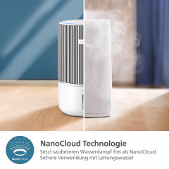 PHILIPS AC3420/10 PureProtect Water 2-in-1 3400 Series Luftreiniger Arktisweiß (43 Watt, Raumgröße: 78 m², HEPA-, Aktivkohle-, Vorfilter)