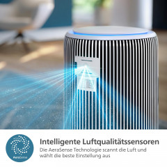 PHILIPS AC3420/10 PureProtect Water 2-in-1 3400 Series Luftreiniger Arktisweiß (43 Watt, Raumgröße: 78 m², HEPA-, Aktivkohle-, Vorfilter)
