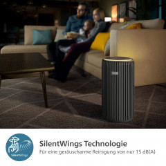 PHILIPS AC3221/13 PureProctect 3200 Series intelligenter Luftreiniger Anthrazit (36 Watt, Raumgröße: 135 m², HEPA-, Aktivkohle-, Vorfilter)