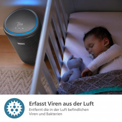 PHILIPS AC3221/13 PureProctect 3200 Series intelligenter Luftreiniger Anthrazit (36 Watt, Raumgröße: 135 m², HEPA-, Aktivkohle-, Vorfilter)