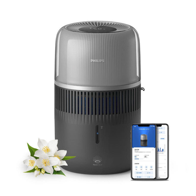 PHILIPS HU5710/03 5000 Series 4.5L Luftbefeuchter Dunkelgrau (14,1 Watt, Raumgröße: 56 m²)