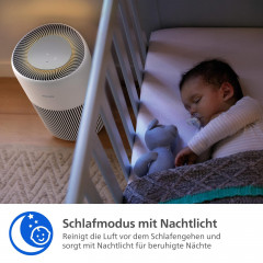 PHILIPS AC2220/10 PureProctect Quiet 2200 Series Luftreiniger Arktisweiß (28 Watt, Raumgröße: 109 m², HEPA-, Aktivkohle-, Vorfilter)