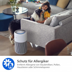 PHILIPS AC2220/10 PureProctect Quiet 2200 Series Luftreiniger Arktisweiß (28 Watt, Raumgröße: 109 m², HEPA-, Aktivkohle-, Vorfilter)