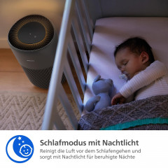 PHILIPS AC2221/13 PureProctect Quiet 2200 Series, Luftreiniger Dunkelgrau (28 Watt, Raumgröße: 109 m², HEPA-, Aktivkohle-, Vorfilter)