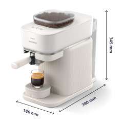 PHILIPS BAR305/00 Baristina Espressomaschine Naturweiß
