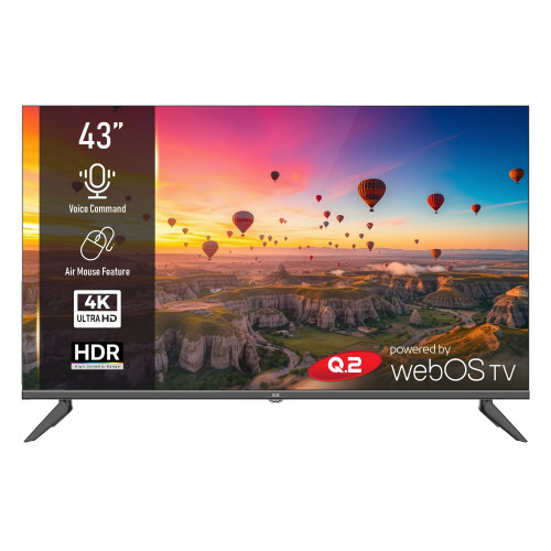 Q.2 43 Zoll | 4K UHD 3840x2160 | Smart TV LED (Flat, 43 Zoll / 108 cm, UHD 4K, SMART TV)