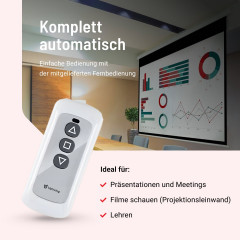 UPLIVING Elektrische Projektionswand Beamerleinwand
