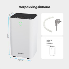 AURONIC AU3270 - Compact Series Luftentfeuchter Weiß (195 Watt, Raumgröße: 15 m²)