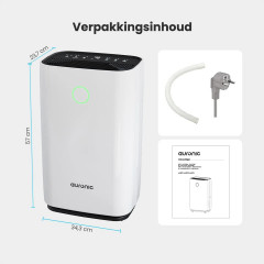 AURONIC AU3271 - Compact Series Luftentfeuchter Weiß (250 Watt, Raumgröße: 30 m²)