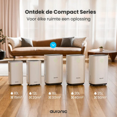 AURONIC AU3271 - Compact Series Luftentfeuchter Weiß (250 Watt, Raumgröße: 30 m²)