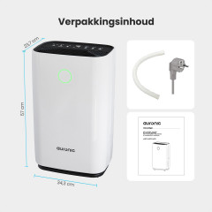 AURONIC AU3272 - Compact Series Luftentfeuchter Weiß (378 Watt, Raumgröße: 40 m²)