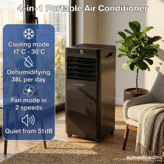 ERIKSSØN Silent Comfort Series Klimagerät Schwarz Mobile Klimagerät Schwarz (Max. Raumgröße: 30 m², EEK: A)