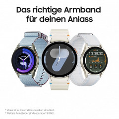 SAMSUNG Galaxy Watch7 BT 44 mm Smartwatch Aluminium Nitrilkautschuk, 85-130 mm, Green
