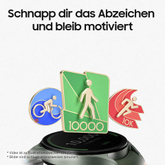 SAMSUNG Galaxy Watch7 BT 44 mm Smartwatch Aluminium Nitrilkautschuk, 85-130 mm, Green