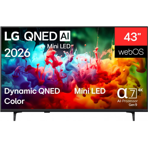LG 43QNED72B6B LG QNED TV (Flat, 43 Zoll / 109 cm, UHD 4K, SMART TV)
