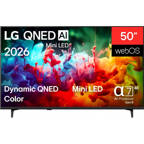 LG 50QNED72B6B LG QNED TV (Flat, 50 Zoll / 127 cm, UHD 4K, SMART TV)