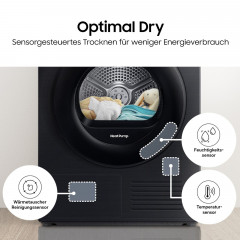 Samsung Wärmepumpentrockner »DV9EDG52A0AEEG« DV5000D Optimal Dry ‑ Intelligent Trocknen mit Sensoren