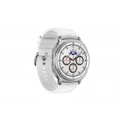 SAMSUNG Galaxy Watch8 Classic LTE 46 mm Smartwatch PU/Kautschuk, 130-205 mm, White