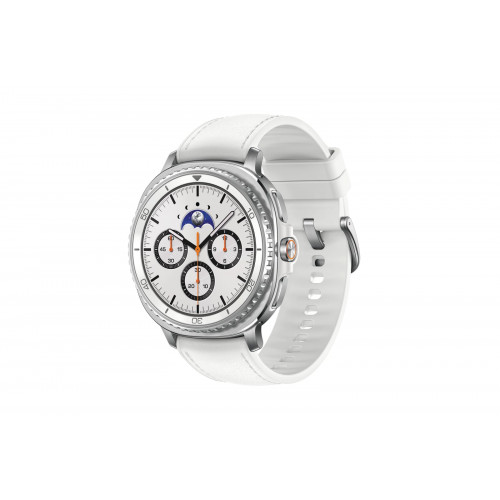 SAMSUNG Galaxy Watch8 Classic LTE 46 mm Smartwatch PU/Kautschuk, 130-205 mm, White