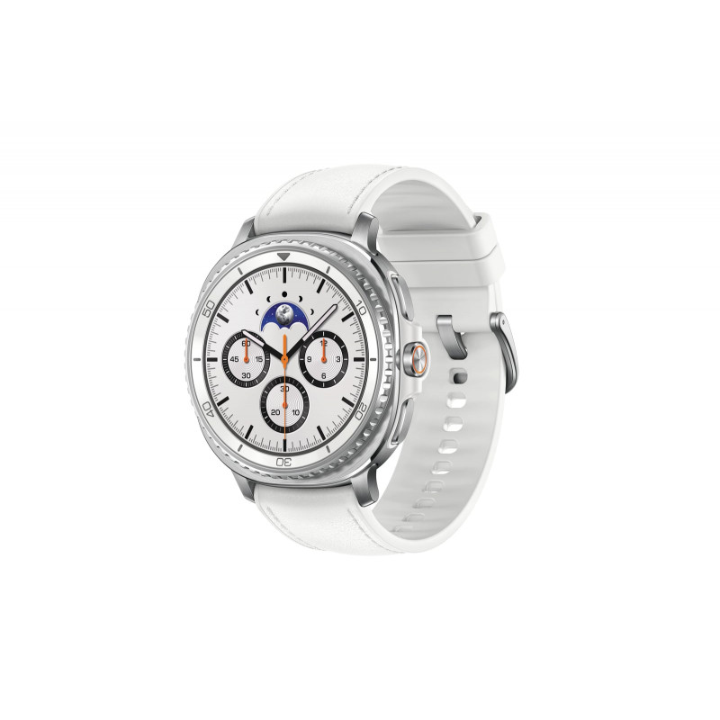 SAMSUNG Galaxy Watch8 Classic LTE 46 mm Smartwatch PU/Kautschuk, 130-205 mm, White