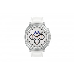 SAMSUNG Galaxy Watch8 Classic LTE 46 mm Smartwatch PU/Kautschuk, 130-205 mm, White